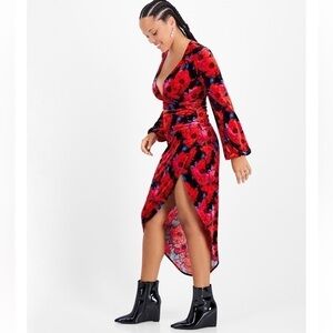 Bar Ill Women's Floral-Print Midi Velvet Skirt XL NWT